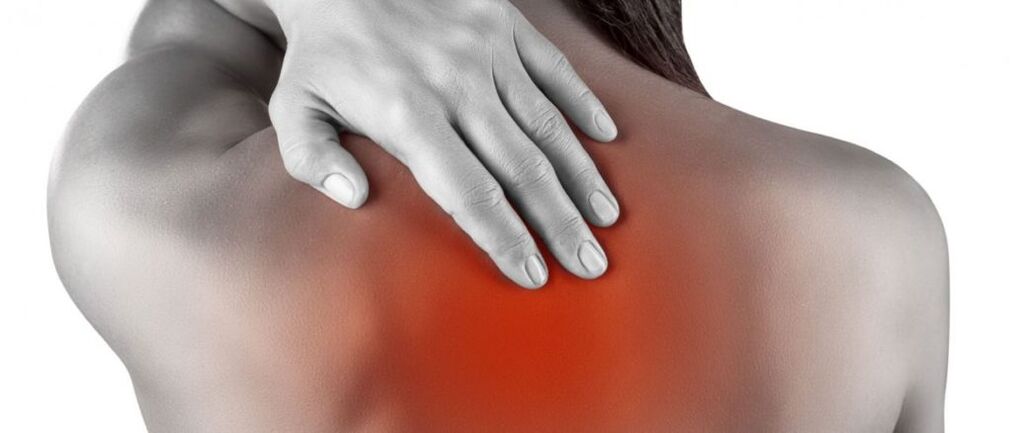 Back pain in the shoulder blades