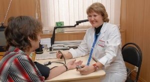 Blood pressure measurement during a doctor's appointment